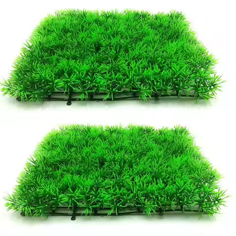 Artificial Green Grass Plant Lawn Turf Aquatic Aquarium Fish Tank Decor Fake Moss Aquarium Ornaments