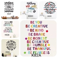 Wallsticker mini quotes motivational writing wall sticker 30x45 cm