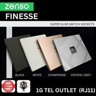 Zenso Finesse 1Gang 2Gang 3Gang 4Gang 1 Way 2 Way 13A Flat Universal 20A 15A Switch Socket