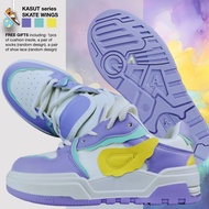 TAELLO👸🏻👟SKATE SHOES SERIES SIZE UK4-6 YELLOW WINGS MOTIVE modern design sneaker shoes thick sole ru