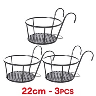 【Gbest】🔥Malaysia In Stock🔥Balcony Wrought Iron Flower Pot Rack Wall Hanging Planter Box Stand Plant 