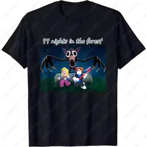 99 Nights Halloween Gamer Deer in The Forest Fun Unisex Tshirt Men Women High Quality Cotton Comfort