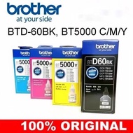 หมึก BROTHER แท้ 100% (พร้อมกล่อง) BT D60BT6000BKBT5000YBT5000MBT5000C