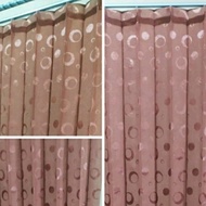 gorden plisket/gorden plisket motif/gorden jendela/gorden pintu - coklat 100 x 150