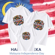 Baju Hari Merdeka T-shirt Kid Adult Malaysia Hari Kebangsaan National Day Family Shirt Independence 