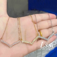 Diamond V Rantai Leher Perempuan Non Fade Necklace for Women Gold Chain Jewellery 项链