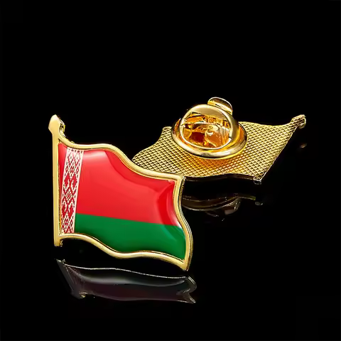 Republic of Belarus Waving National Flag Lapel Pin Badges Brooch Patriotic Country Pride Pins