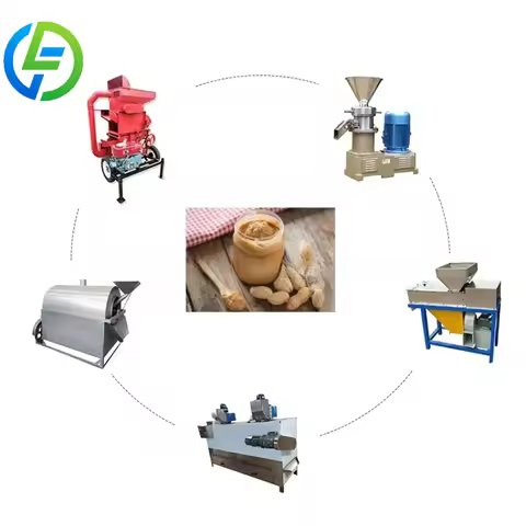 Customize Small Peanut Butter Making Machine Nut Butter Production Line Semi-automatic Pistachio Pea
