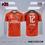 CUSTOM JERSEY FUTSAL HALUS FC, ORANGE  FULL PRINTING