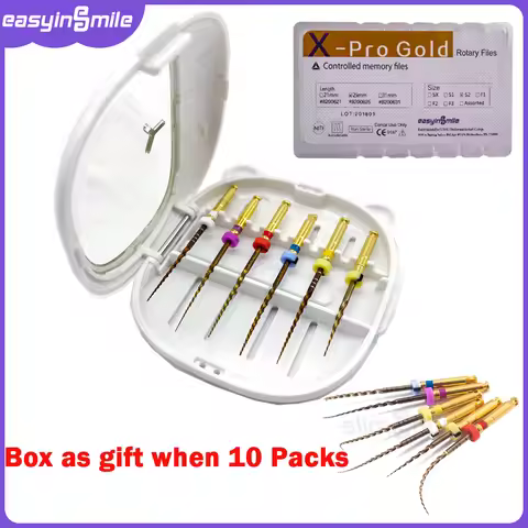 10Pks/1Pk Dental SX-F3 pro gold taper Files 25MM/21MM Nickel Titainium Endo Root Canal Heat Activate