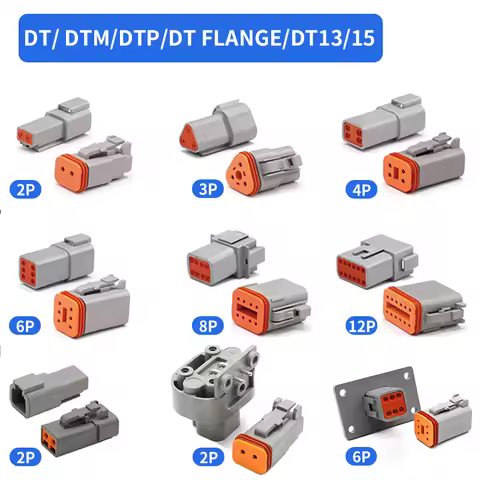 5/10/100 Sets DEUTSCH Connector DT/DTM/DTP/DT15/DT13 deutch connector male DT06-2S waterproof connec