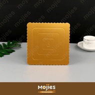 [Mojis Baking Paradise] Thickened Cake Base Square Golden Packaging Material 4 Inch/6 Inch/8 Inch/10