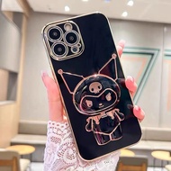 Mobile Phone Case For Samsung A06 4G A06 A07 5G 360 Degrees Soft Back Cover Cute Kuromi Mirror Makeu