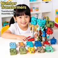 Optimus Prime Transformers Robot Car Toys 0-9 Gifts Shifting Assembly Number