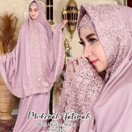 KATUN Mukena ADULT WOMEN FATIMAH KHADIJAH MUKENA SITI KHADIJAH MUKENA COTTON FULL LACE floredena