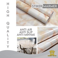 Bright Crown Wallpaper Sticker Marmer motif Premium marble lemari dapur meja 60X500CM.HIGH QUALITY