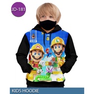 Mario Bros Jacket Super Mario Bros Hoodie Jacket for Kids 3D Printing #JD-181