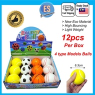 Mini High Bounce Sponge Ball Light Weight Suitable for Kindergarten and Kids play (12pcs per Box)