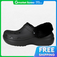 Crocs(ครอคส์) | รน Platform Lined Fuzzy Strap Clog 212854-001