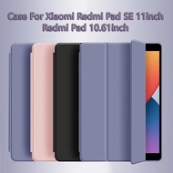 RedmiPad RedmiPadPro RedmiPadSE Silicone Tri-fold Bracket TPU Tablet Case For Redmi Pad Pro SE 10.61 11 12.1 inch Anti-Fingerprints Shockproof Tablet Shell Bumper Screen Protector