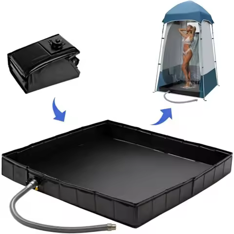 1pc 104cmx104cmx13cm New Adult PVC Shower Tray Outdoor Movable Water Collection Tent Pool Portable B