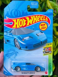 Hobby Store xe mô hình Hot Wheels Basic Bugatti EB110 SS Xanh Dương (Full Card )
