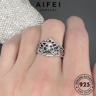 AIFEI JEWELRY 925 Personalized Silver Original Perempuan Ring Cincin Women Rose Accessories For 純銀戒指 Perak Sterling Adjustable Korean R1778