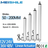 【Free Returns】 Dc 12v/24v 200n-900n Linear Actuator 50mm 100mm 150mm 200mm 250mm Stroke Linear Drive