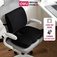 Đệm Lót Lưng Ghế Văn Phòng Deli - Thiết Kế 3D Lưới Thoáng, Ngồi Thiền Giúp Chống Đau Lưng, Đau Xương