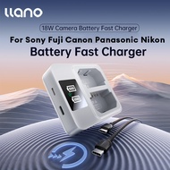 Llano Camera battery charger Dual Charger PD/QC fast charge For Fuji np-w235/126 Sony NP-FZ100 FW50 