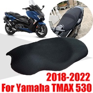 สำหรับ Yamaha T-MAX TMAX 530 TMAX530 T-MAX530 2018-2022อุปกรณ์เสริมตาข่ายเบาะรองนั่งฉนวนกันความร้อนที่หุ้มเบาะนั่ง Protector