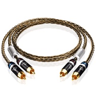 HIFI RCA Cable 2RCA to 2 RCA Male to Male Audio Cable Gold-Plated RCA Audio Cable for Home Theater DVD TV Amplifier CD Soundbox