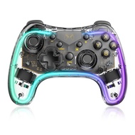 RGB Video Game Gamepad Wireless Pro Controller Compatible Nintendo Switch/Android/IOS/Windows PC Transparant Crystal Gam