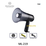 Black Spider ML-219 Megaphone Loud Hailer with Siren, USB, AUX, Bluetooth & Rechargeable Battery