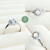 THOXJEWEL 🇲🇾 #27 MOONSTONE Natural Stone s925 Silver Plated Adjustable Ring 💍