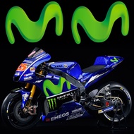 Reflective Movistar Sticker Motorcycle Motorbike Scoooter Racing Body Modification M Emblem Logo Sticker Waterproof Decal Accessories for Yamaha LC135 Y15ZR LC150 Aerox V1 V2
