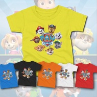 เสื้อเด็ก พร้อมส่งในไทย  การ์ตูนขบวนการเจ้าตูบสี่ขา ผ้า cotton 100% paw patrol ลายกลุ่มD