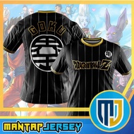 KIDS / ADULT FAZZ DB2 - BAJU JERSEY BLACK GOLD DR4G0N B4LL GOKU SUPER SAIYAN
