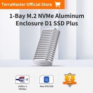 TERRAMASTER D1 SSD Plus 40Gbps M.2 NVMe SSD Enclosure - Aluminum M.2 Enclosure USB Type-C Compatible