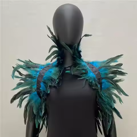 Feather Shawl Cloak Performance Dance Party Feather Vest Fake Collar Scarf Amazon Feather Cloak Hall