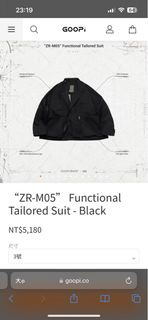 size 3 “ZR-M05” Functional Tailored Suit - Black