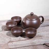 Yixing Zisha Xishi 1 4ถ้วยกาน้ำชาการชงชาชุดถ้วยน้ำชาทำด้วยมือดินเผาสีม่วง