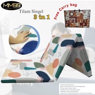 MM99-single 3-fold Mattress free Carry bag. Single-fold mattress