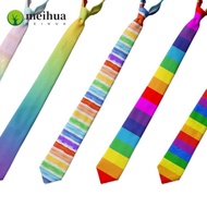 MEIHUAA Striped Tie, Colorful Rainbow Shirt Neckties, Casual Personality Men Accessories Gay