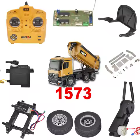 Huina 573 Radio Receiver Push Bucket Gearbox Steering Servo Tire Drive Gearbox Mainboard For 1573/15