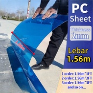 PC Flat Transparent Roof / Atap Cerah Lutsinar Rata 1mm Polycarbonate / Greenhouse / Awning Sheet / 