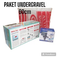 Paket UNDERGRAVEL utk aquarium 60cm. Filter aquarium bawah