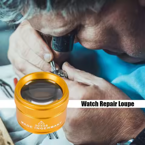 30X Magnifying Glass K9 Optical Lens Handheld Loupe for Precision Work Watch Jewelry Coin Stamp Enla