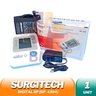 Surgitech Digital Blood Pressure Monitor w/adaptor and battery (Color Indicator)