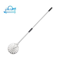 9 Inch Stainless Steel Pizza Turning Peel with Alloy Handle and 56 Inch Long Pizza Shovel for Pizza 